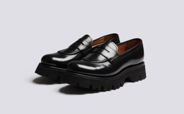 grenson Hattie | Loafers for Women in Black Colorado Leather