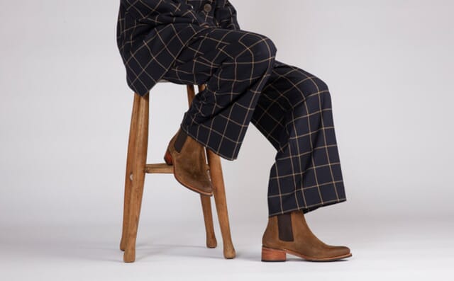 Grenson Ingrid | Womens Chelsea Boots In Brown Burnished Suede