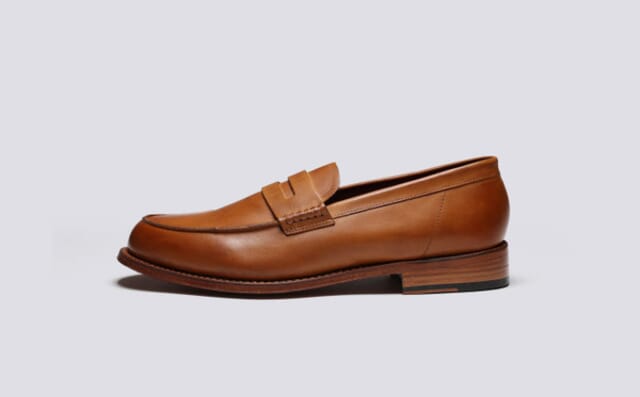 Grenson Jago | Mens Loafers In Light Tan Dipped Leather