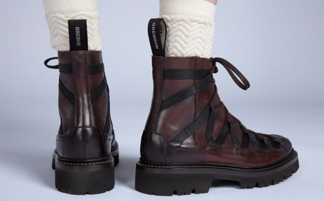 Grenson Jeanette | Womens Hiker Boots In Dark Brown Leather