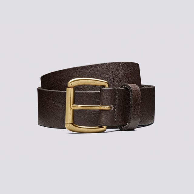 Grenson Jeans Belt Burnt Oak | Jeans Belt In Italian Burnt Oak Grain Leather Shoes