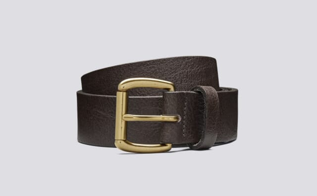 grenson Jeans Belt Burnt Oak | Jeans Belt In Italian Burnt Oak Grain Leather Shoes