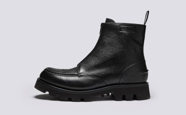 Grenson Jed | Mens Boots In Black Country Grain Leather