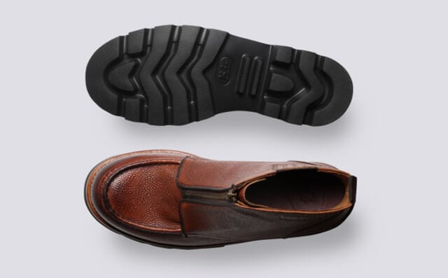 Grenson Jed | Mens Boots In Tan Country Grain Leather