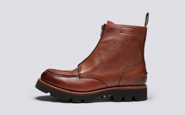 Grenson Jed | Mens Boots In Tan Country Grain Leather