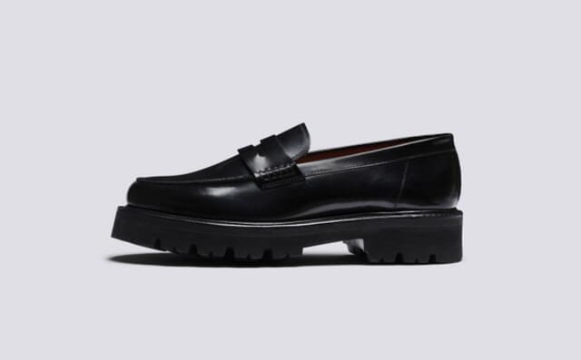 Grenson Jefferson | Loafers For Men In Black Hi Shine Leather