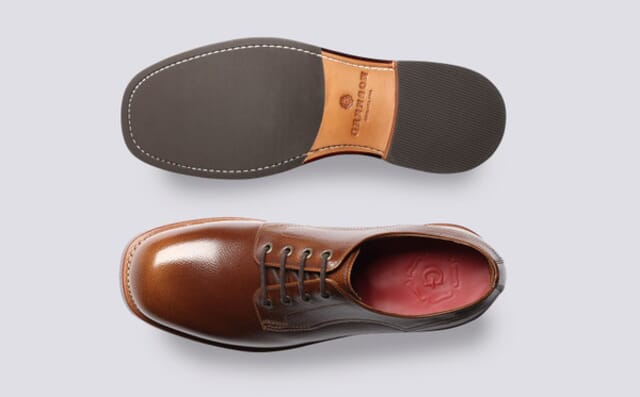 Grenson Kennedy | Mens Derby Shoes In Tan Grain Leather