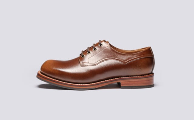 Grenson Kennedy | Mens Derby Shoes In Tan Grain Leather