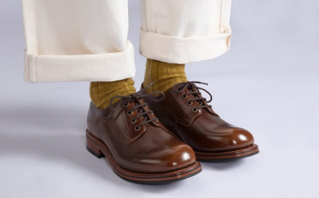 Grenson Kennedy | Mens Derby Shoes In Tan Grain Leather