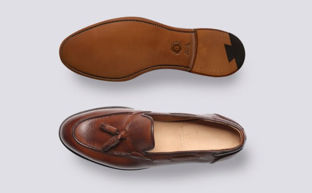 Grenson Leadenhall | Mens Loafers In Dark Brown Grain Leather