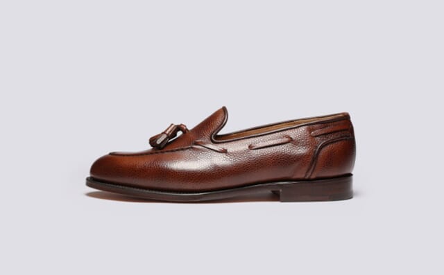 Grenson Leadenhall | Mens Loafers In Dark Brown Grain Leather