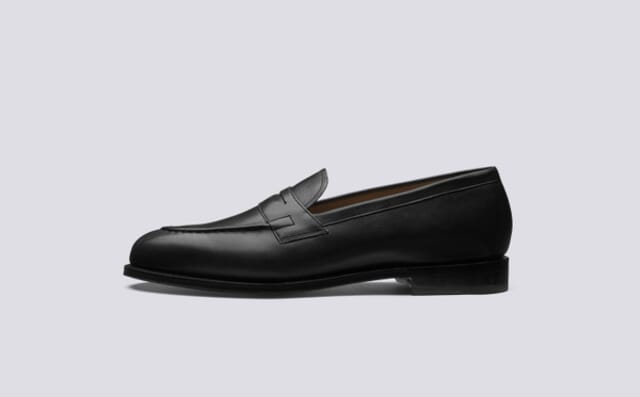 Grenson Lloyd | Black Loafers For Men With Leather Sole Shoes