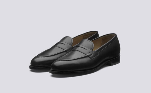 grenson Lloyd | Black Loafers for Men with Leather Sole Shoes