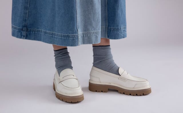 Grenson Lyndsey | Womens Loafers In White Rubberised Leather