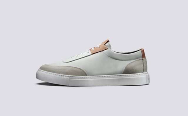 Grenson Made In England | Mens Sneakers In White Suede Shoes