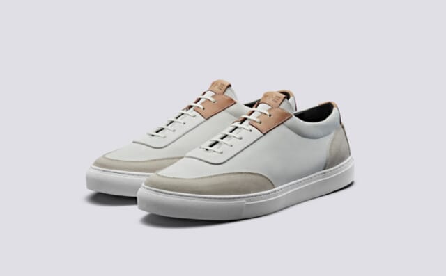 grenson Made in England | Mens Sneakers in White Suede Shoes