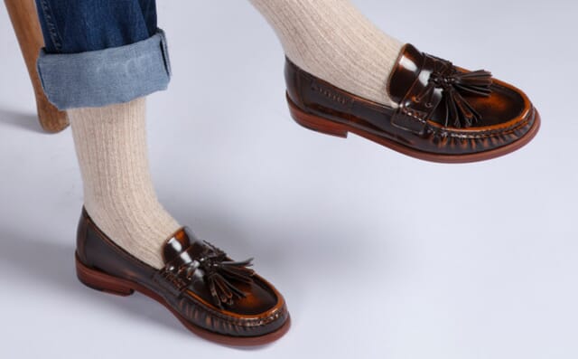 Grenson Mari | Womens Tassel Moccasin Loafers In Tan Leather