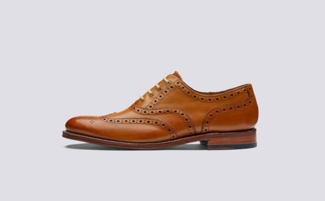 Grenson Martha | Womens Oxford Brogues In Tan Leather On Leather Sole Shoes