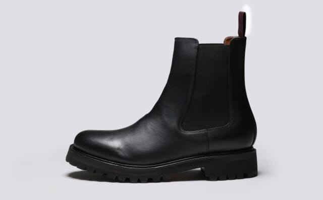 Grenson Milo WP | Mens Chelsea Boots In Black Waterproof