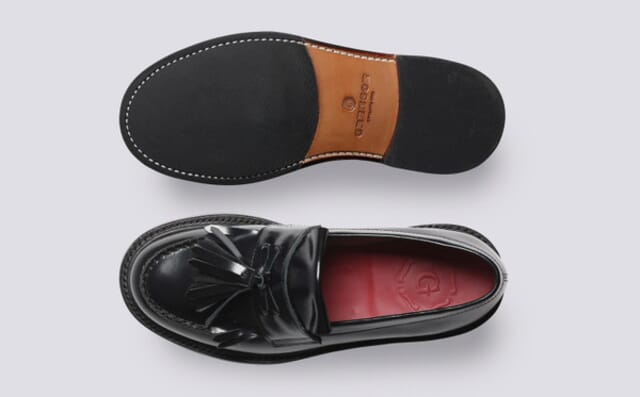 Grenson Mirabelle | Womens Loafers In Black Gloss Leather