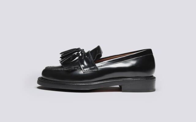 Grenson Mirabelle | Womens Loafers In Black Gloss Leather