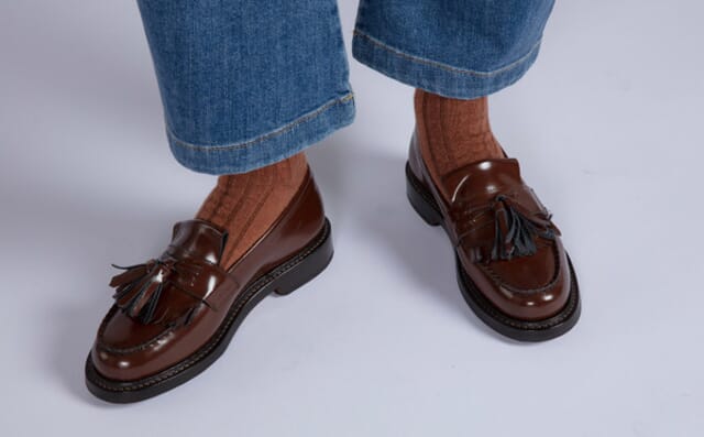 Grenson Mirabelle | Womens Loafers In Brown Gloss Leather