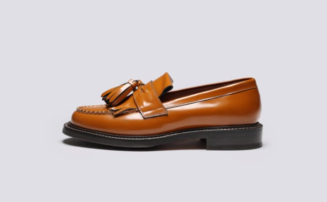 Grenson Mirabelle | Womens Loafers In Tan Gloss Leather
