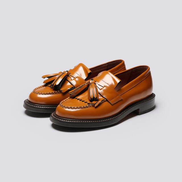 Grenson Mirabelle | Womens Loafers In Tan Gloss Leather