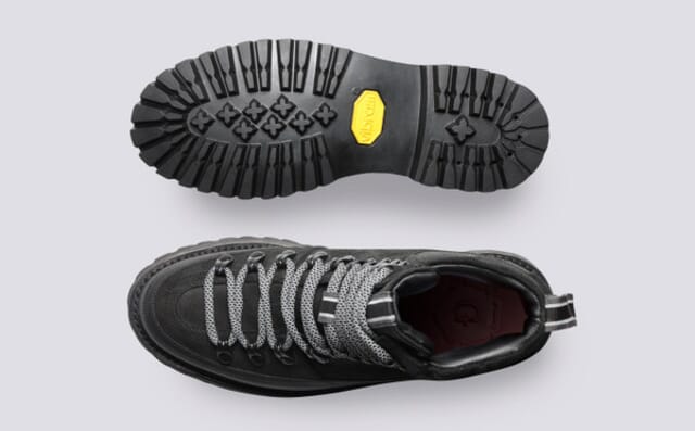 Grenson Nanette Tech | Womens Hiker Boots In Black On Vibram Sole
