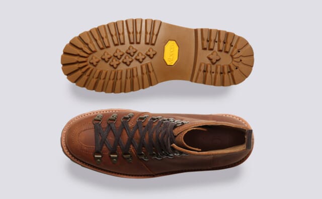 Grenson Nanette | Womens Hiker Boots Dark Tan Leather