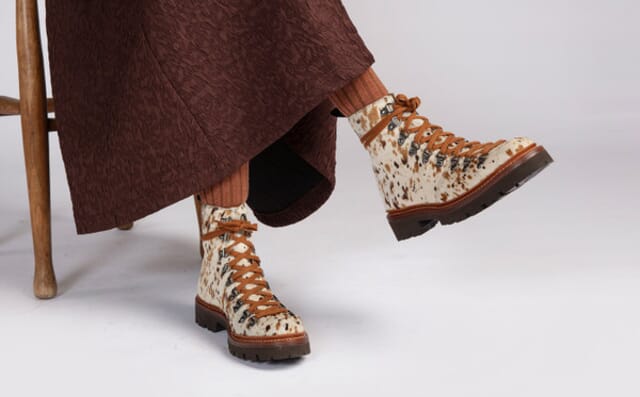 Grenson Nanette | Womens Hiker Boots In Western Hair On Hide
