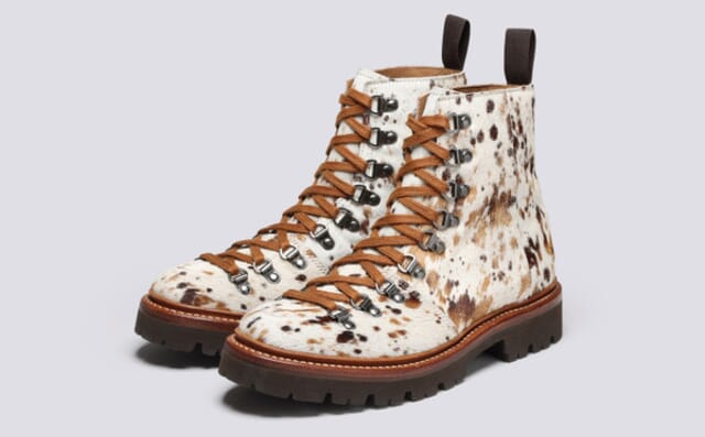 grenson Nanette | Womens Hiker Boots in Western Hair on Hide