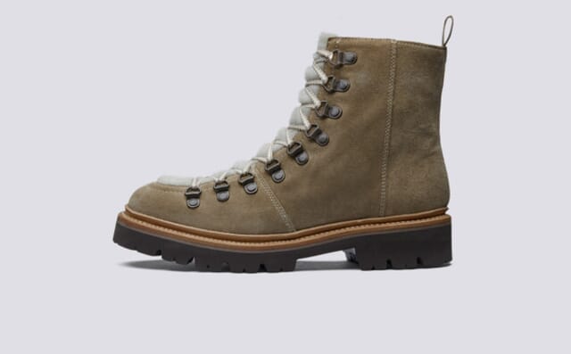Grenson Nanette | Womens Suede Hiker Boots On Commando Sole Shoes