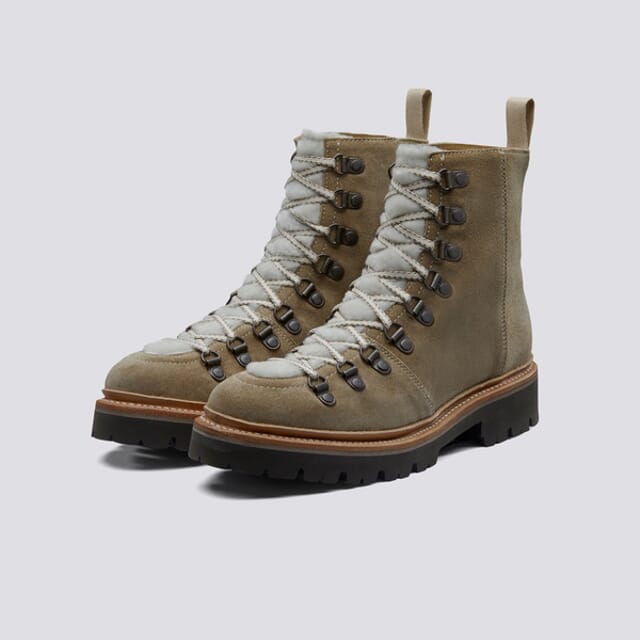 Grenson Nanette | Womens Suede Hiker Boots On Commando Sole Shoes
