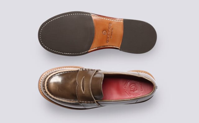 Grenson Natalie | Womens Loafers In Taupe Rub Off Leather