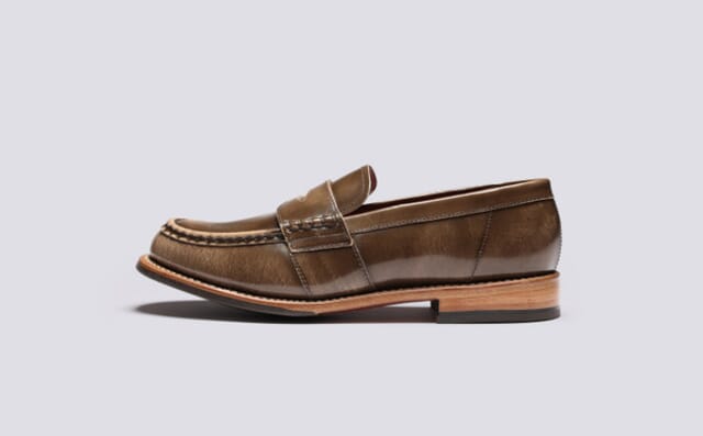 Grenson Natalie | Womens Loafers In Taupe Rub Off Leather