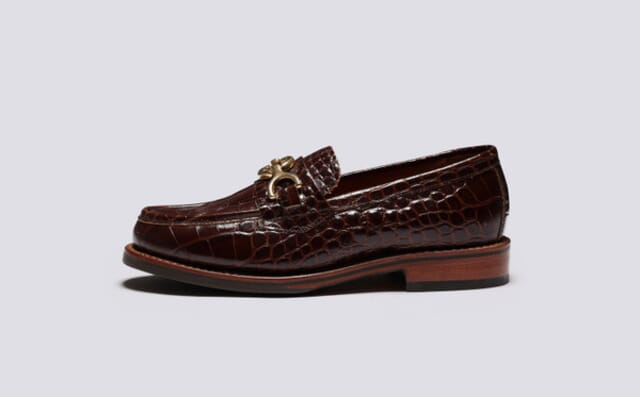 Grenson Nina | Womens Loafers In Brown Printed Leather