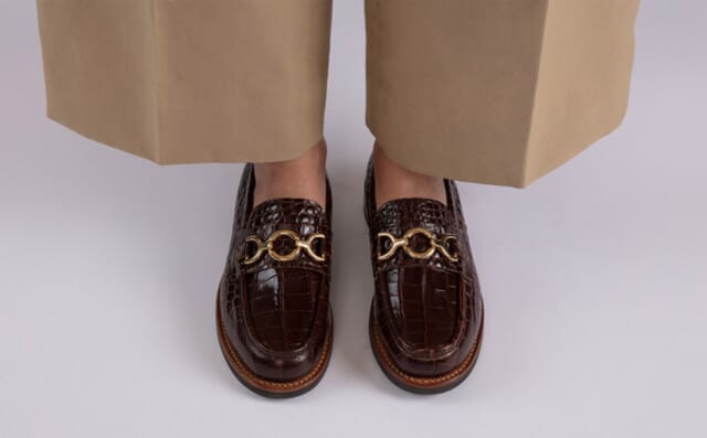 Grenson Nina | Womens Loafers In Brown Printed Leather