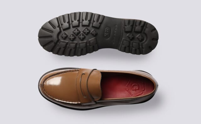 Grenson Philippa | Womens Loafers In Light Brown Gloss Leather