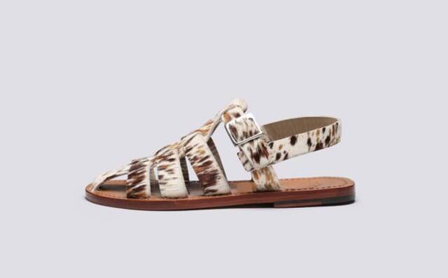 Grenson Queenie | Womens Sandals In Western Print Hair On Hide