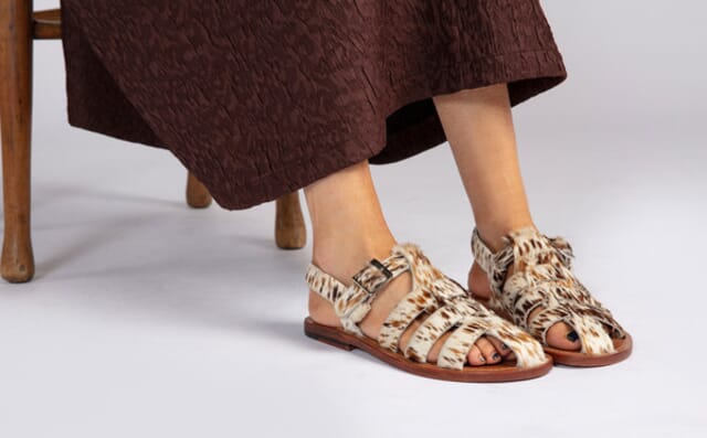 Grenson Queenie | Womens Sandals In Western Print Hair On Hide
