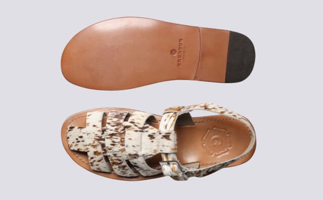 Grenson Quincy | Mens Sandals In Western Print Hair On Hide