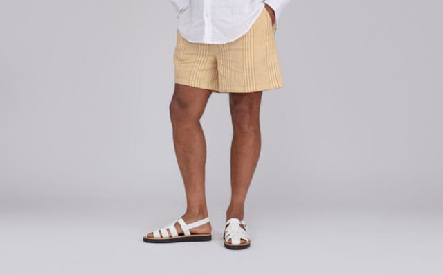 Grenson Quincy | Mens Sandals In White Rubberised Leather