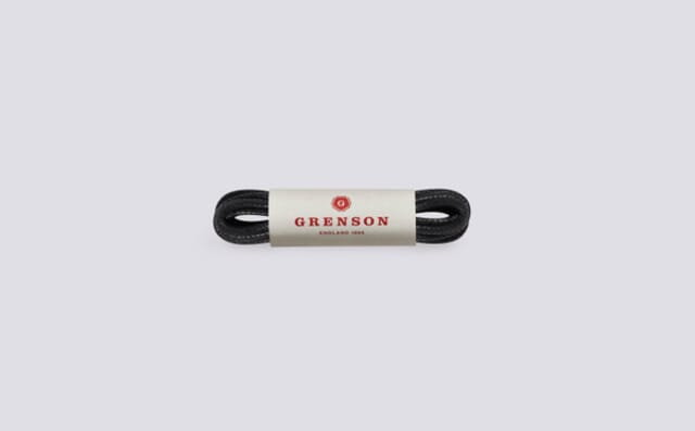 grenson Round Sneaker Laces | Black Unisex Shoe Laces 100cm