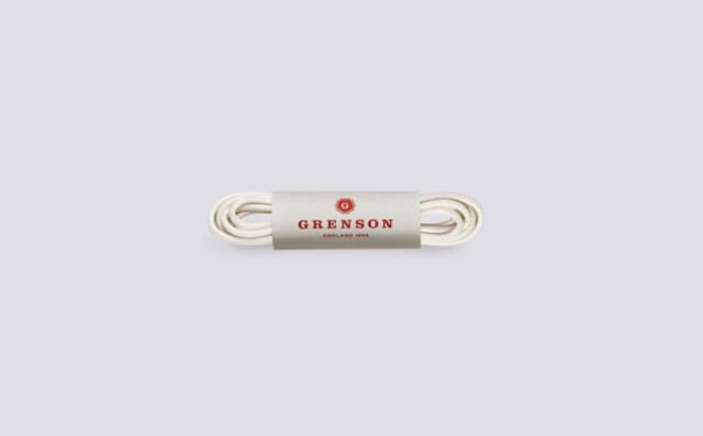 grenson Round Sneaker Laces | White Unisex Shoe Laces 100cm