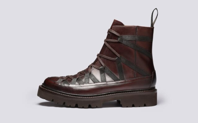 Grenson Seeley | Mens Hiker Boots In Dark Brown Leather