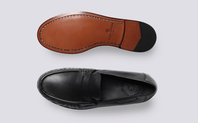 Grenson Simeon | Mens Moccasin Loafers In Black Leather