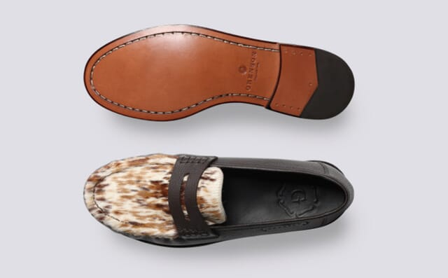 Grenson Simeon | Mens Moccasin Loafers In Brown Western Print