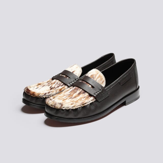 Grenson Simeon | Mens Moccasin Loafers In Brown Western Print