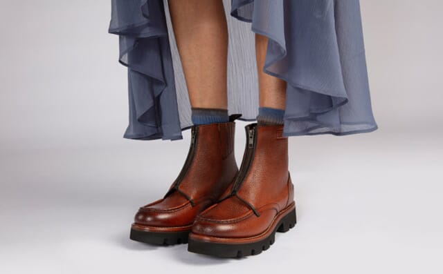 Grenson Simone | Womens Boots In Tan Country Grain Leather